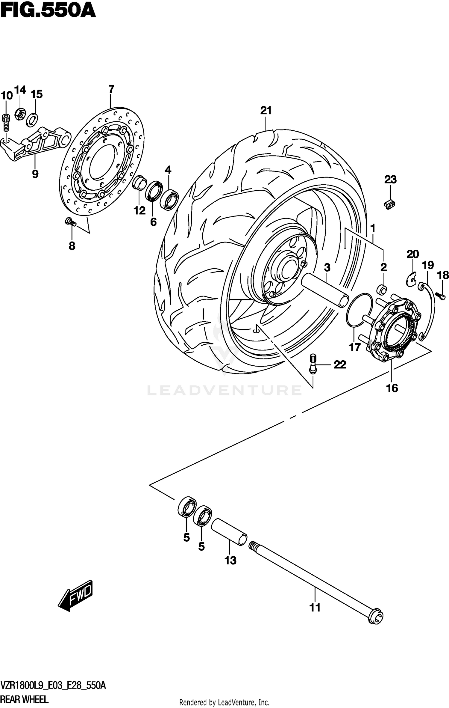 REAR WHEEL (VZR1800L9 E28)