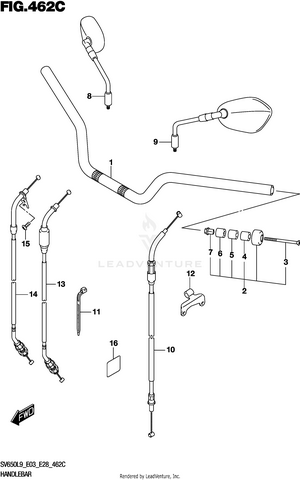 Handlebar (sv650al9 E28) Schematic