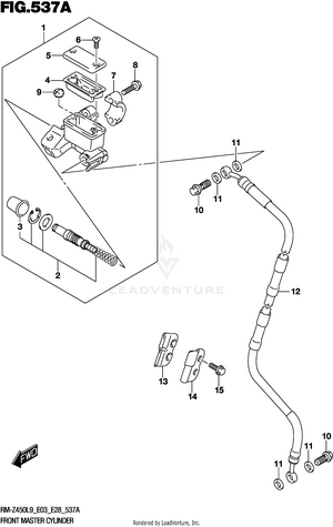 Front Master Cylinder Schematic