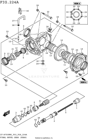 Final Bevel Gear (rear) Schematic