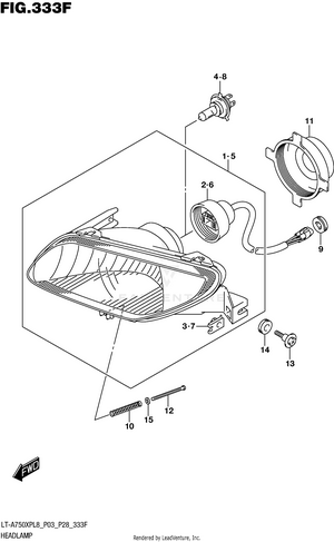 Headlamp (lt-a750xpbl8 P33) Schematic