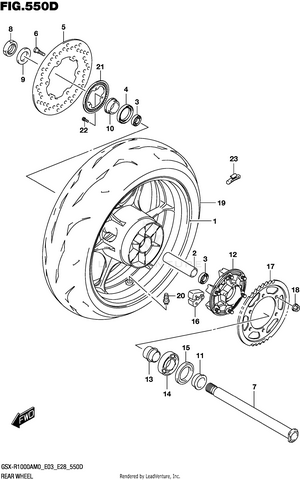Rear Wheel (gsx-r1000rza) Schematic