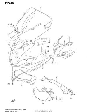 Cowling Body (model K3) Schematic