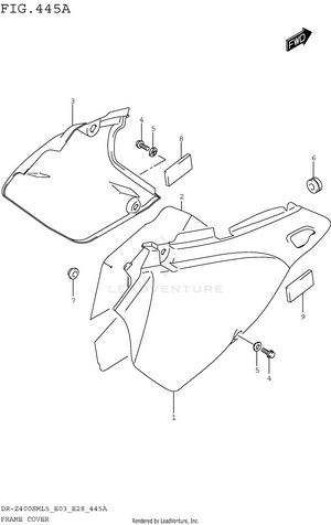 Frame Cover (dr-z400sml5 E03) Schematic