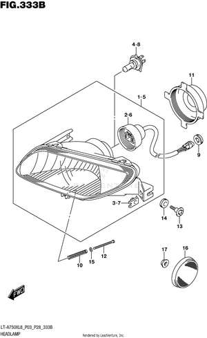 Headlamp (lt-a750xl8 P28) Schematic