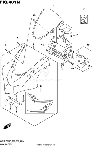 Cowling Body (gsx-r1000rzl8 E33) Schematic