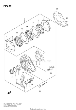 Rear Brake Assy Schematic