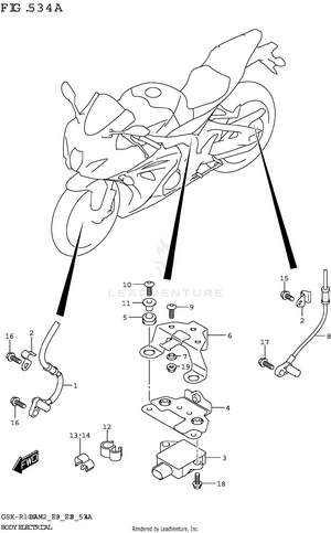 Body Electrical (gsx-r1000a) Schematic