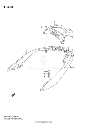 Pillion Rider Handle (an400al3 E33) Schematic