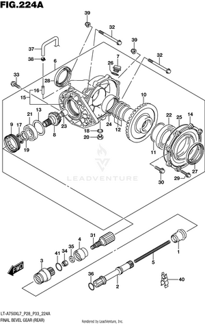 Final Bevel Gear (rear) Schematic
