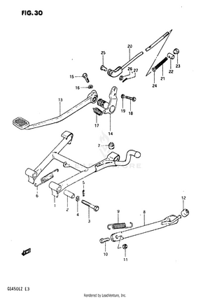 Stand - Rear Brake Schematic