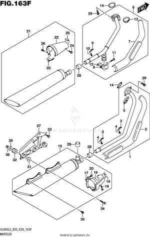 Muffler (vl800bl5 E28) Schematic