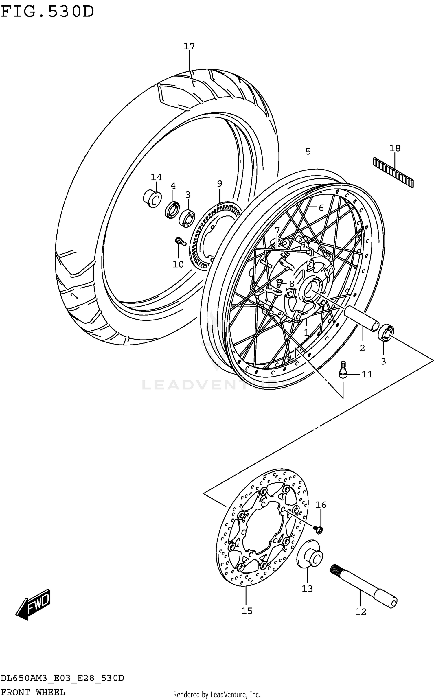 FRONT WHEEL (DL650XAM3E03)