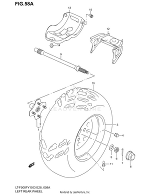 Left Rear Wheel (model Y) Schematic