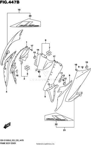 Frame Body Cover (gsx-s1000azl8 E03) Schematic