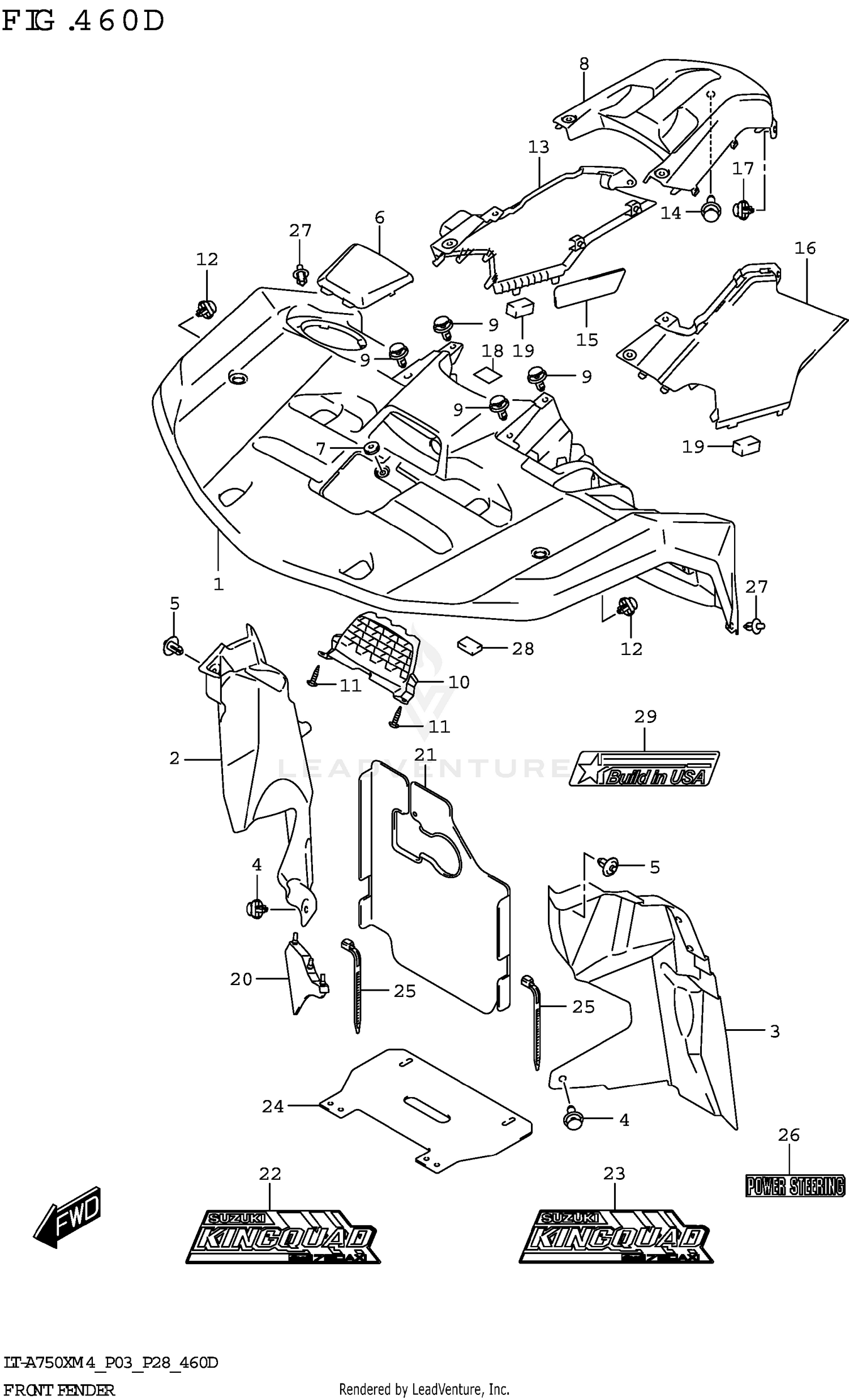 FRONT FENDER (LT-A750XP:(P03,P33))