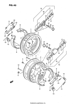 Front Wheel Brake (model J/k/l) Schematic