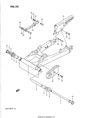 Rear Swinging Arm Schematic