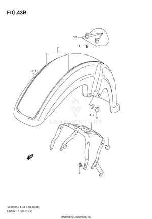 Front Fender (vl800k8) Schematic