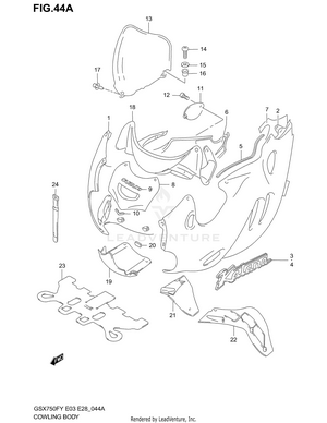 Cowling Body (model X) Schematic