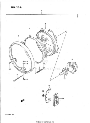 Headlamp (model P) Schematic