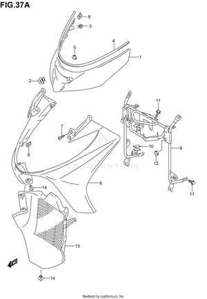 Front Leg Shield (model K5/k6) Schematic