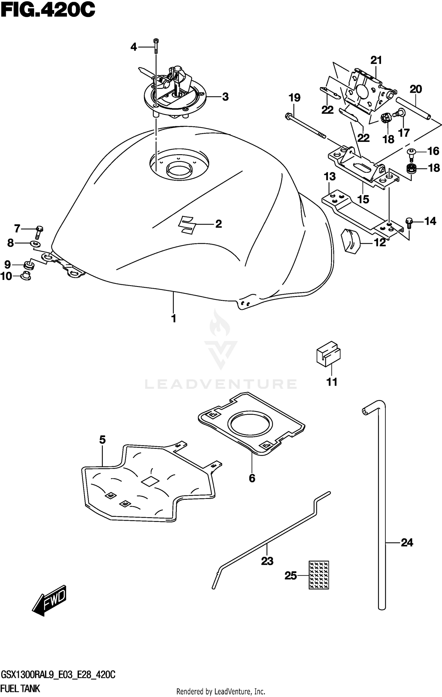 FUEL TANK (GSX1300RAL9 E33)