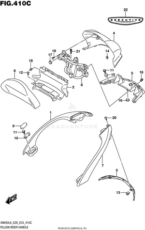 Pillion Rider Handle (an650zl6 E33) Schematic