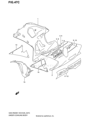 Under Cowling (gsx-r600k3) Schematic