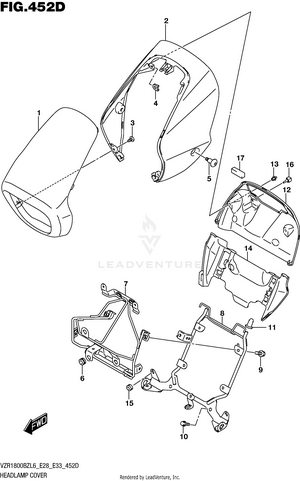 Headlamp Cover (for Pgz)  (vzr1800bzl6 E33) Schematic