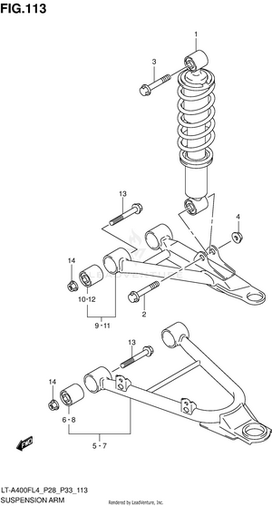 Suspension Arm (lt-a400fl4 P33) Schematic