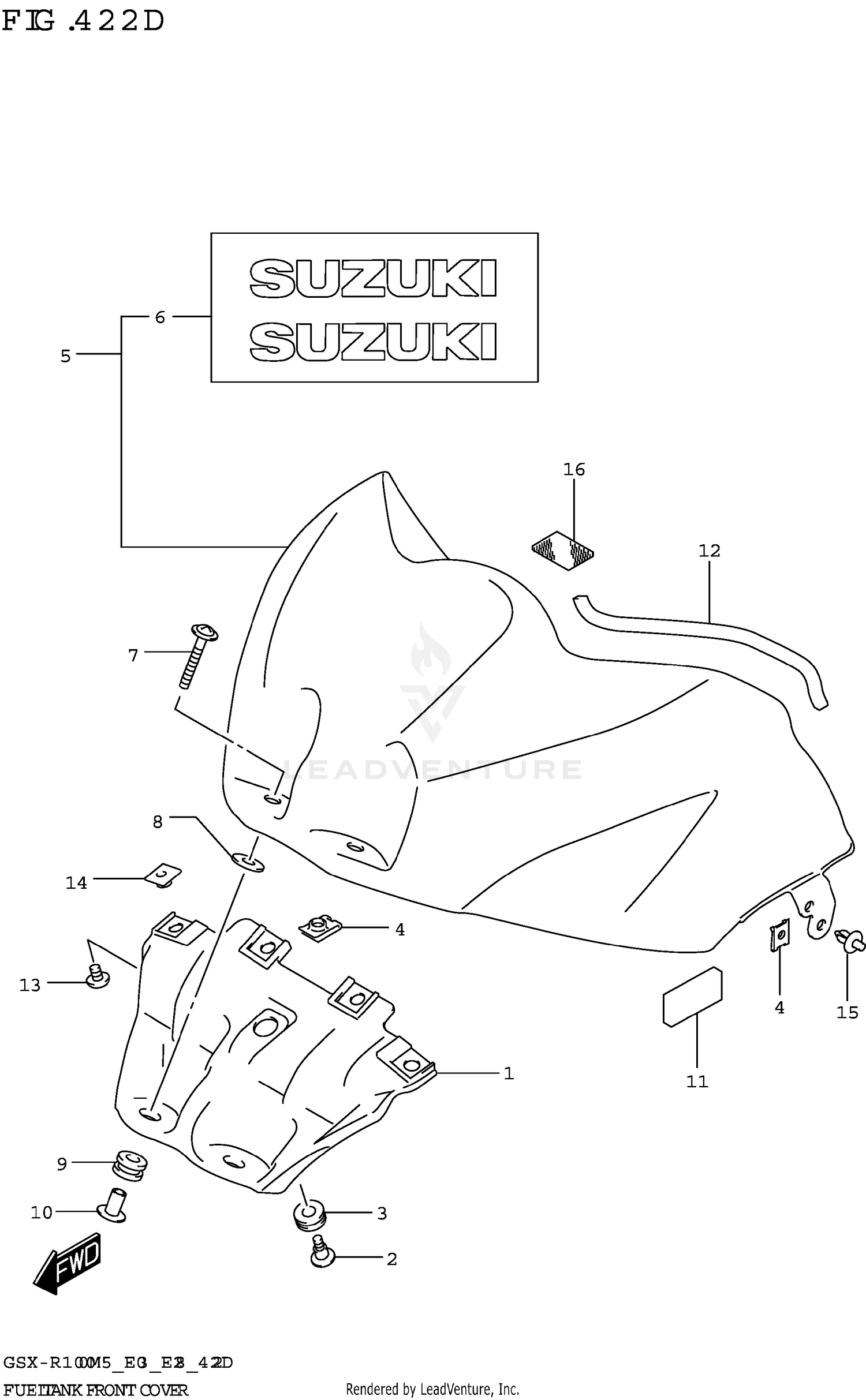 FUEL TANK FRONT COVER (GSX-R1000RZA:(E33))