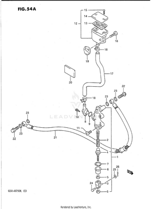 Rear Master Cylinder (model L) Schematic