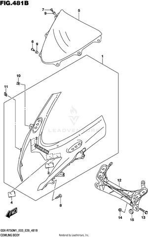 Cowling Body (gsx-r750) Schematic