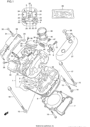 Cylinder Head (front) Schematic