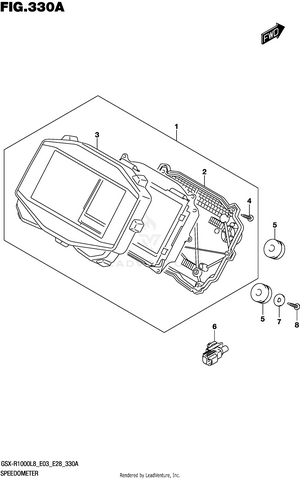 Speedometer (gsx-r1000l8 E03) Schematic
