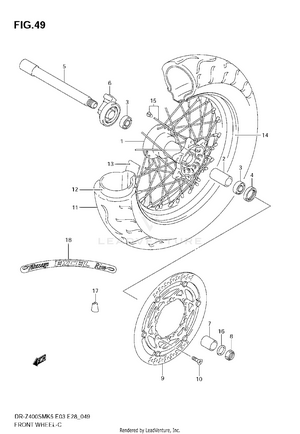 Front Wheel (model K5/k6) Schematic