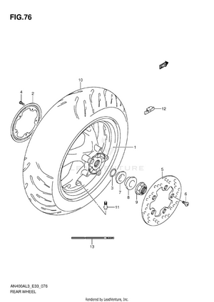 Rear Wheel (an400al3 E33) Schematic
