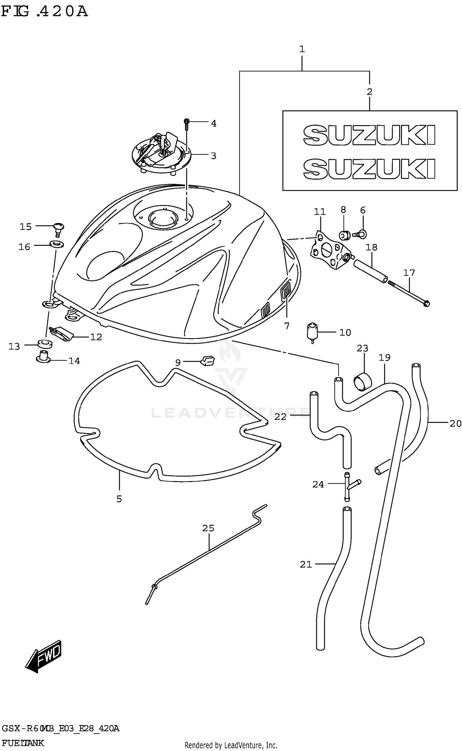FUEL TANK (GSX-R600:E03,E28)