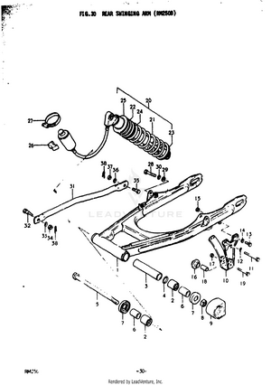 Rear Swinging Arm (rm2508) Schematic