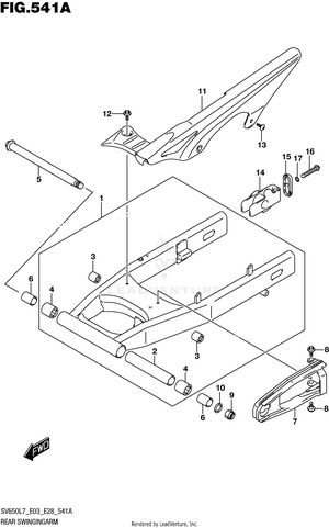 Rear Swingingarm Schematic