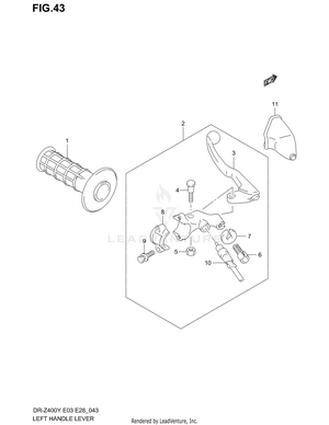 Left Handle Lever (dr-z400ey/ek1/ek2/ek3/ek4) Schematic