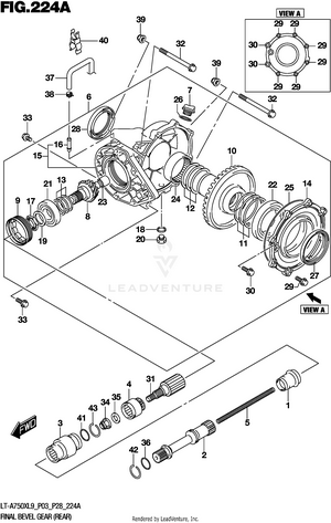 Final Bevel Gear (rear) Schematic