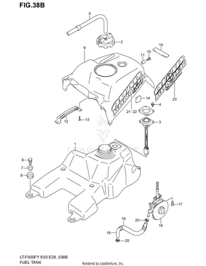 Fuel Tank (model K1/k2) Schematic
