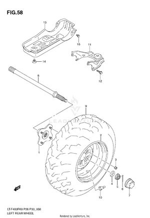Left Rear Wheel Schematic