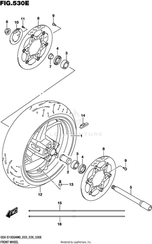 Front Wheel (gsx-s1000za) Schematic