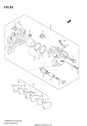 Rear Caliper (sv650ak8/sak8) Schematic