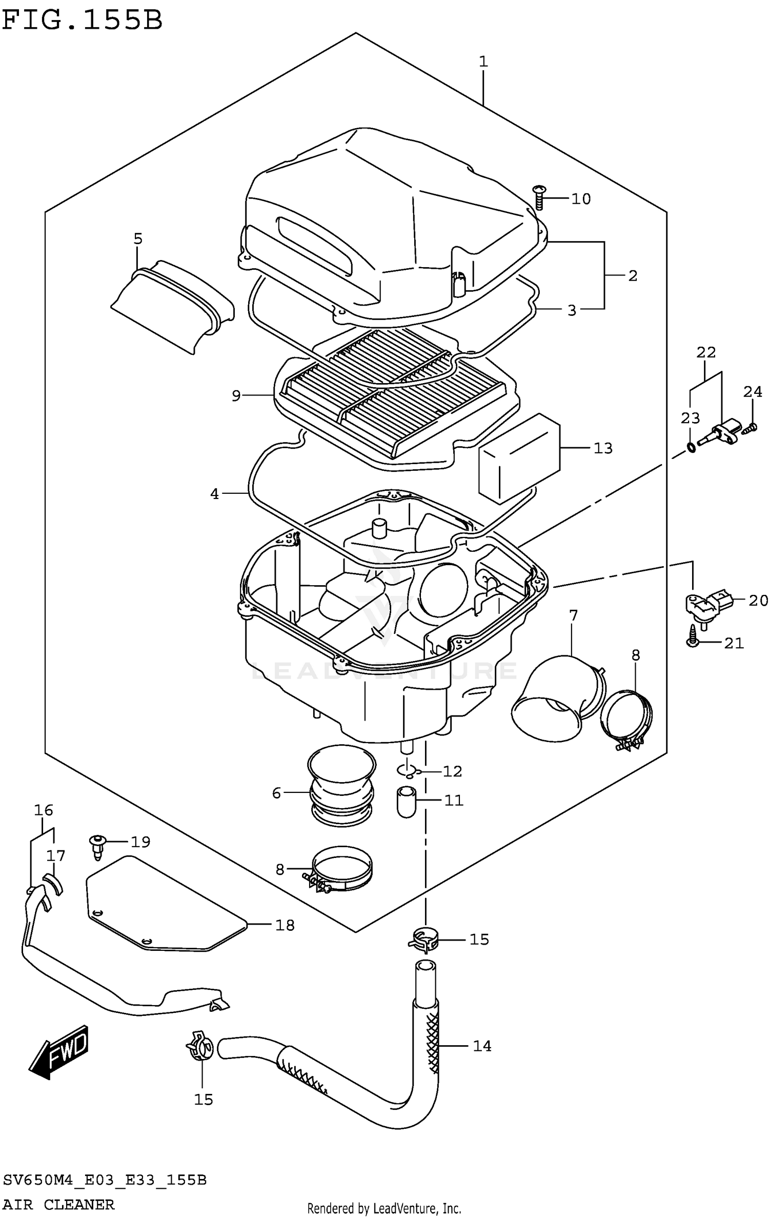 AIR CLEANER (SV650M4 E33)