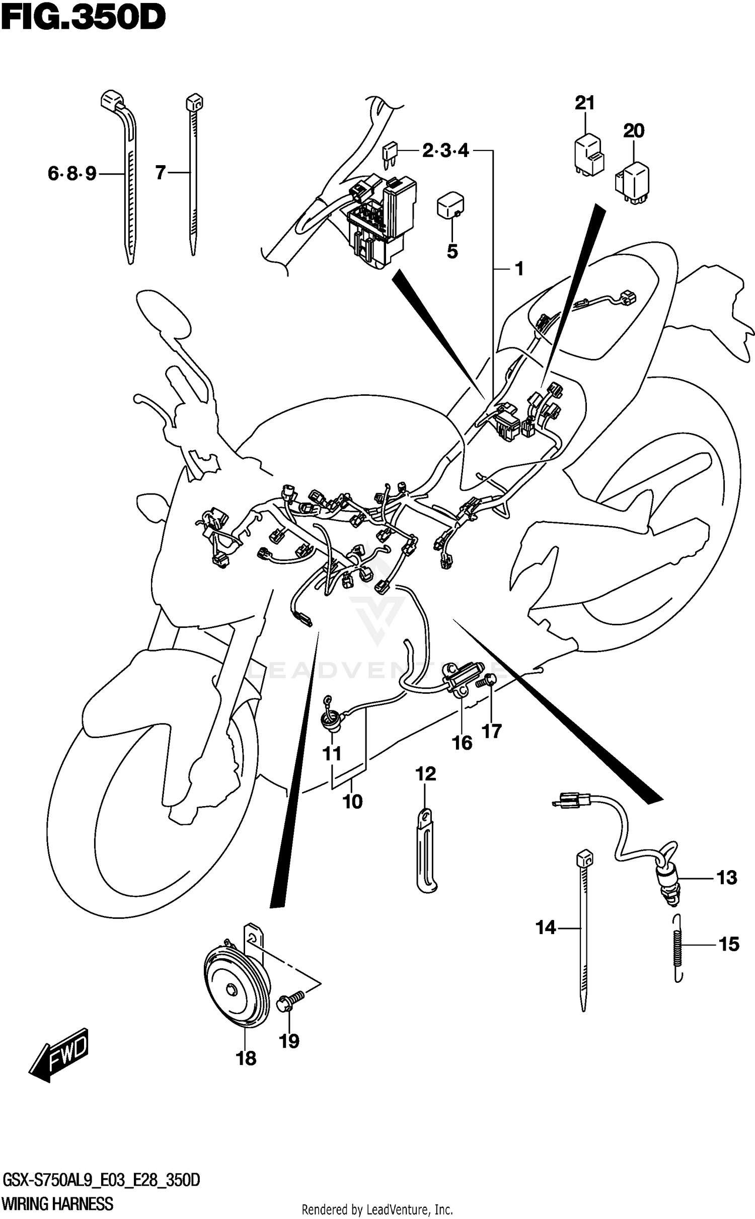 WIRING HARNESS (GSX-S750YAL9 E28)