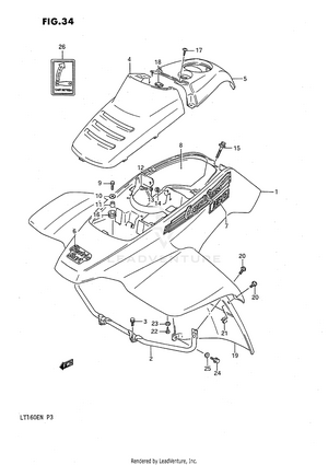 Front Fender (model K) Schematic